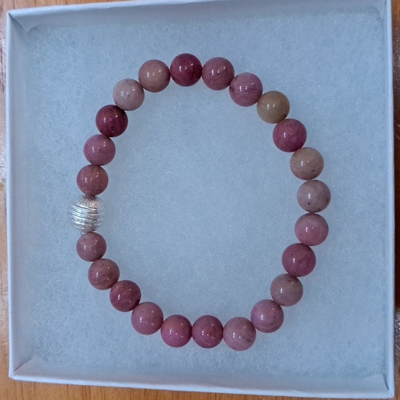 Rhodonite Stone Bracelet - Picture 3 of 5